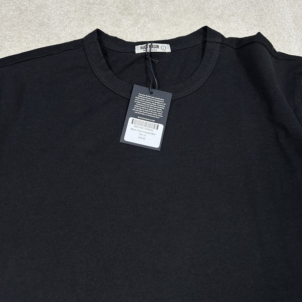 Buck Mason Slub Curved Hem TShirt Men's Large Pima Cotton Crewneck